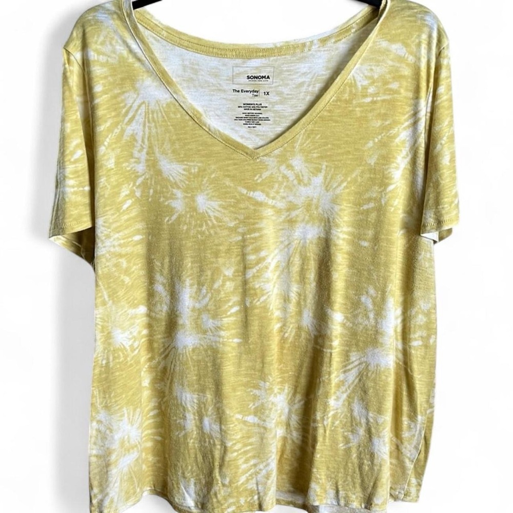 Sonoma Yellow and White Relaxed Short Sleeve Tee